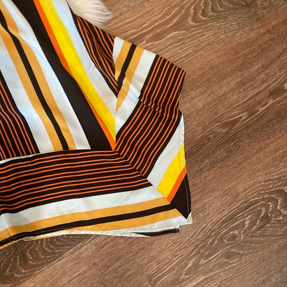 MARC ANDREWS NEW YORK Striped Asymmetrical MIDI Skirt ~ L XL - Picture 3 of 4